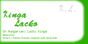 kinga lacko business card